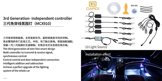 DC 12V 차량 변경 부속물 자동차 내부 주변 조도 가십 램프
